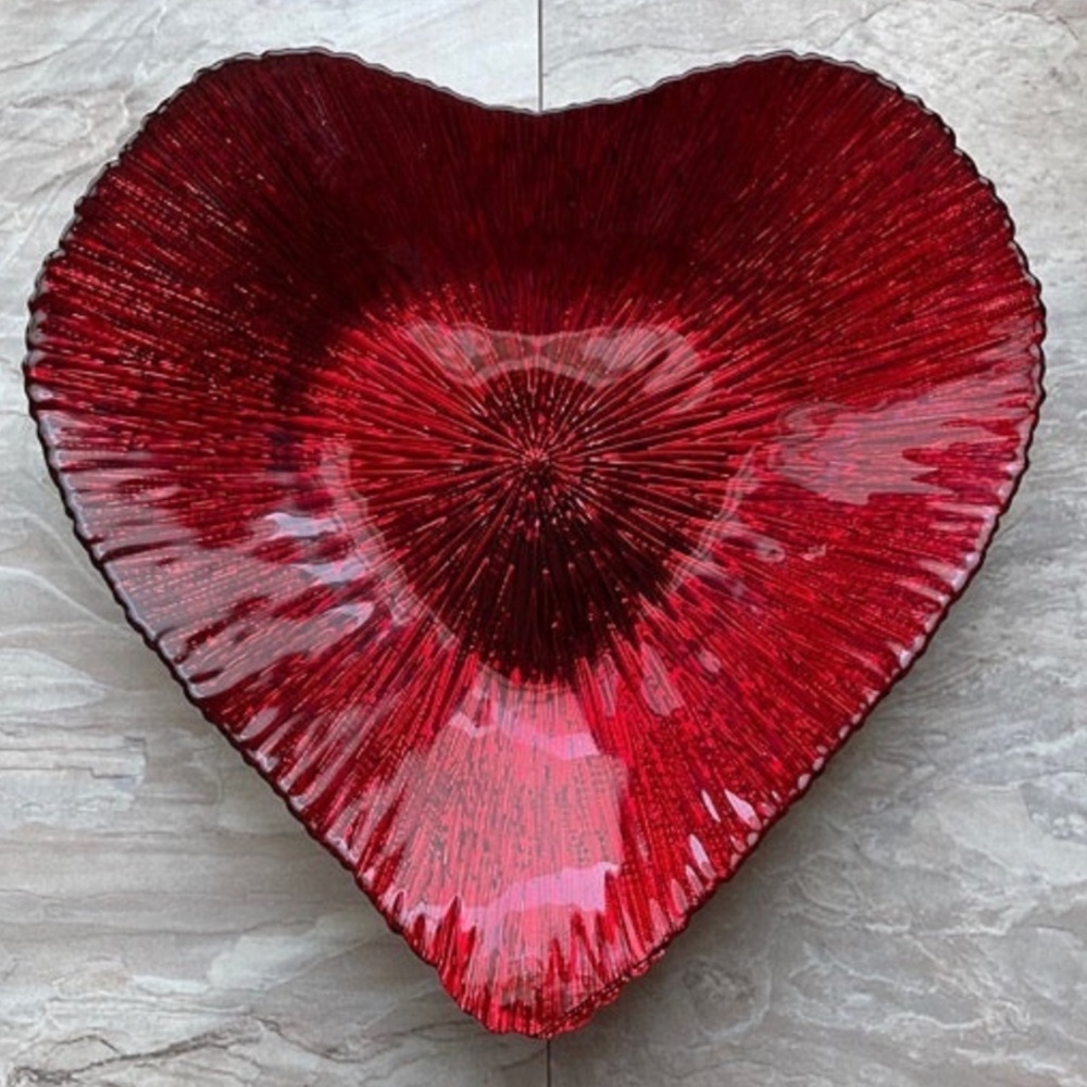 Glass Heart Dish